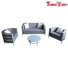 Sofá de los muebles del jardín del ocio, tabla al aire libre del jardín del hotel y sillas de aluminio fijados