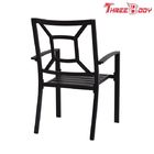 Patio Metal Arm Chairs Outdoor Garden Furniture Indoor Dining Chairs Set