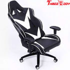 Black And White High Back Gaming Chair , Light Weight Ergonomic Gaming Chair