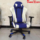 Capacidad grande blanca y azul de la silla del juego de la parte posterior del alto de videojuego de carga 350lbs