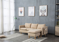 China De tres plazas determinado de la piel del dormitorio de los muebles de la tela del sofá contemporáneo ligero de la esquina compañía
