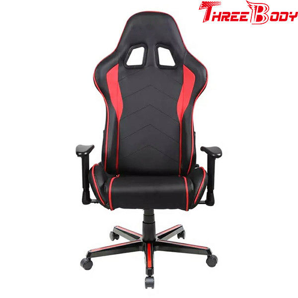 High Back Computer Seat Gaming Chair PU Leather Height Adjustable 350lbs Loading Capacity