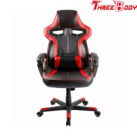 China Silla roja y negra de la espuma de alta densidad del juego, silla durable de la oficina de Seat que compite con fábrica