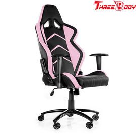 China Negro y silla rosada del juego que compite con con Neckrest ajustable y el apoyo lumbar fábrica