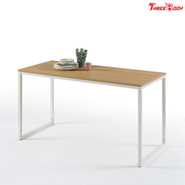 China Escritorio moderno blanco de los muebles de oficinas, marco de acero robusto del escritorio de madera moderno rectangular fábrica