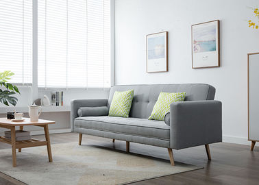 China Sofá sin brazo de la sala de estar de la tela de la arpillera de los muebles modernos grises claros del dormitorio fábrica