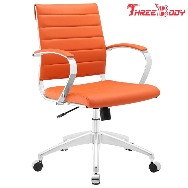 Silla trasera anaranjada de la oficina ejecutiva del marco de aluminio casero moderno cómodo de los muebles mediados de
