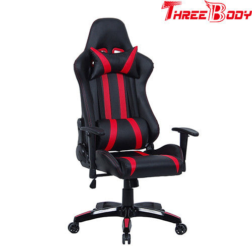 Silla profesional de la silla de la oficina de Seat que compite con, negra y roja de la PC del mundo del juego