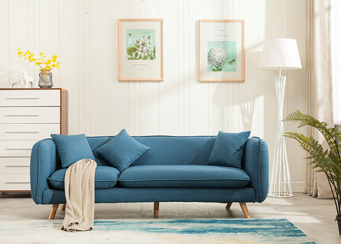 Estructura cómoda del marco de madera del sofá de la tela de los muebles modernos durables de la sala de estar