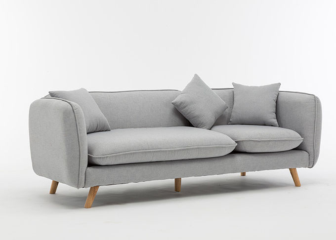 Sofás de lujo de la tela del dormitorio de la sala de estar contemporánea gris clara de los muebles